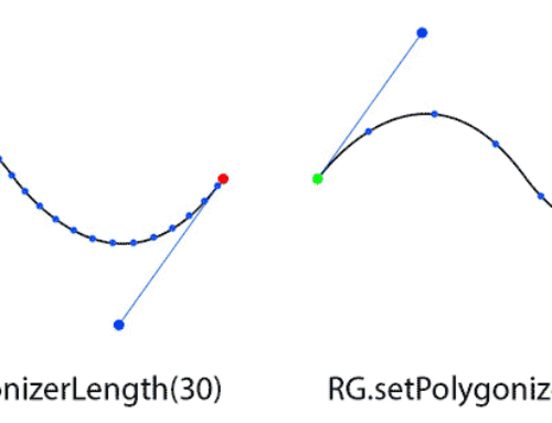 Placing points along an Arc using Geomerative Polygonizer and Processing